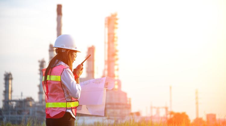 woman engineer on site