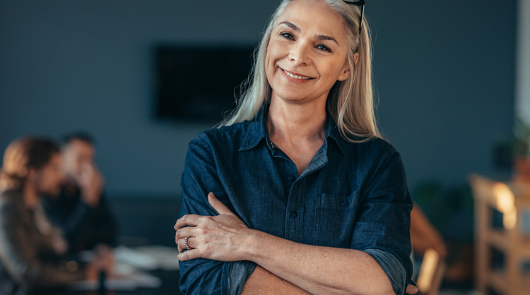 confident middle-aged woman