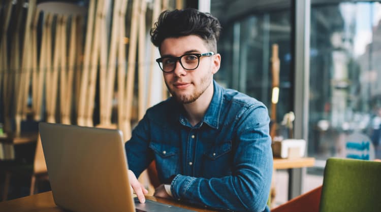 young man computer programmer