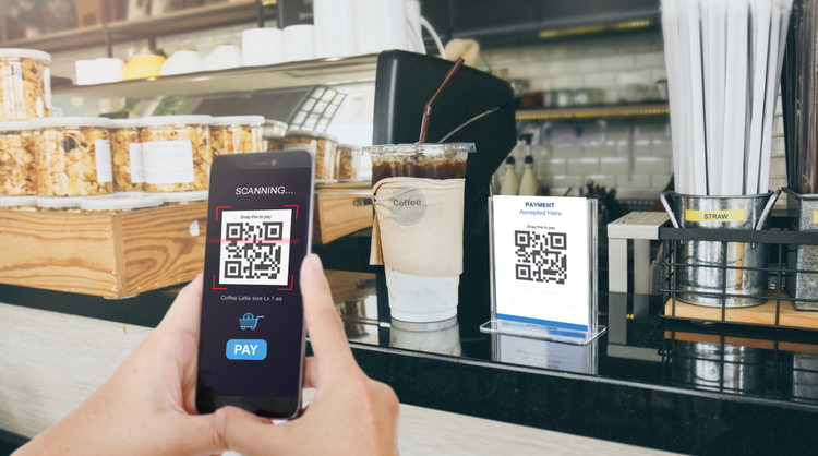 QR code, shopping concept