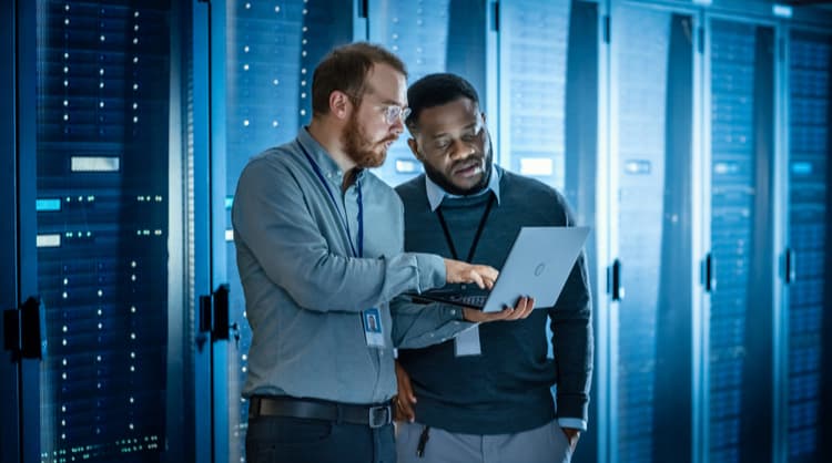 network technicians working together