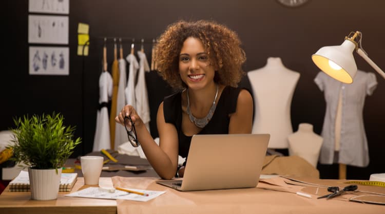 woman entrepreneur smiling