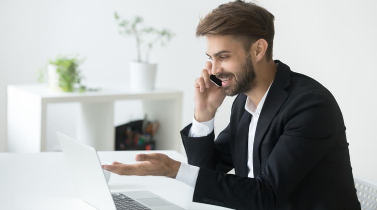 man talking on the phone