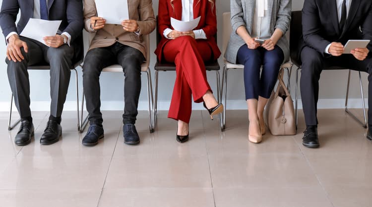 candidates waiting for job interview