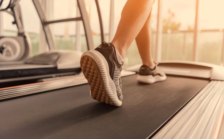 woman on treadmill