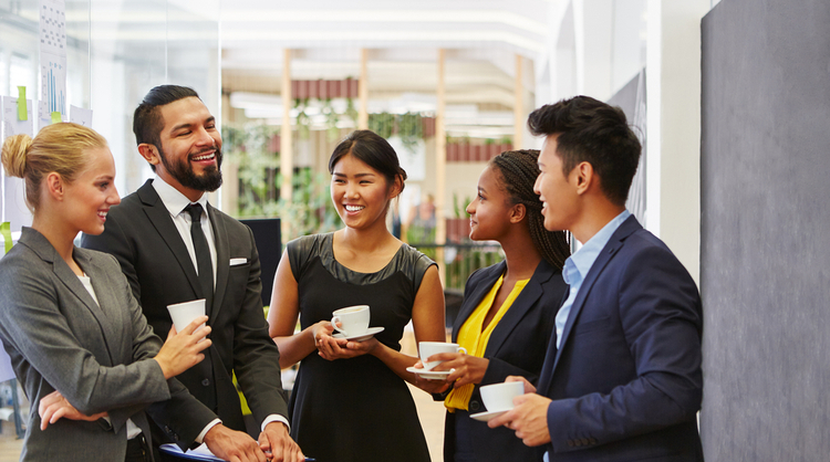 colleagues having a coffee