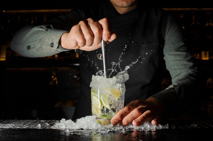 bartender making a drink