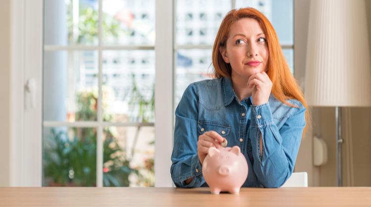 young woman not sure if she wants to save