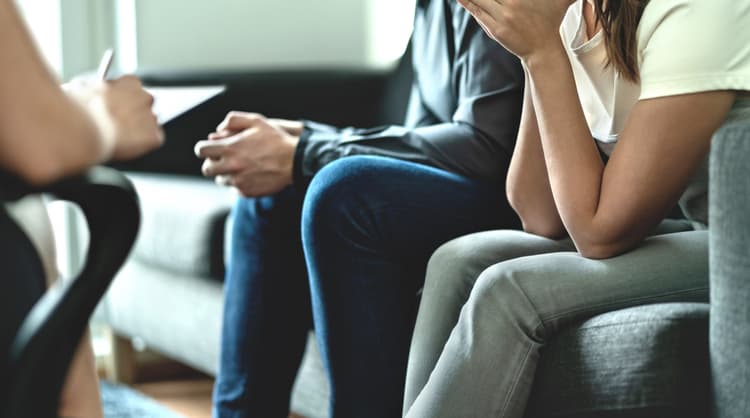 couple receiving counselling